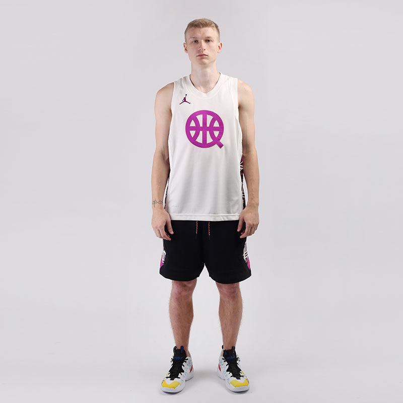 мужская бежевая майка Jordan Air Quai 54 Bball Jersey CW4094-133 - цена, описание, фото 5